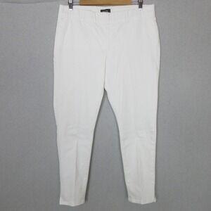 NYDJ Alina Pull On Ankle Pants White Womens Size 14 (36x27) Lift Tuck Technology